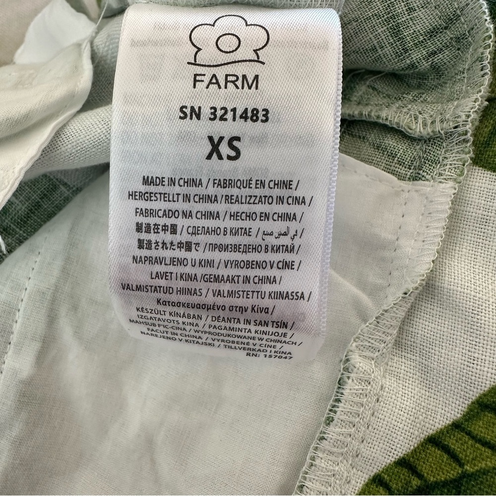 Farm Rio Palm Fan Jumpsuit size XS Missing Belt - Picture 12 of 16
